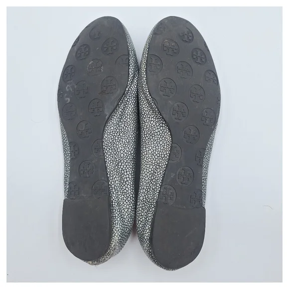 Tory Burch Stingray Reva Leather Flats - Picture 8 of 8